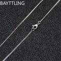 Wholesale 925 sterling silver 2MM 16-30Inches Side Chain Necklace Fit Pendant Fashion Gift For Men and Women Jewelry Accessories